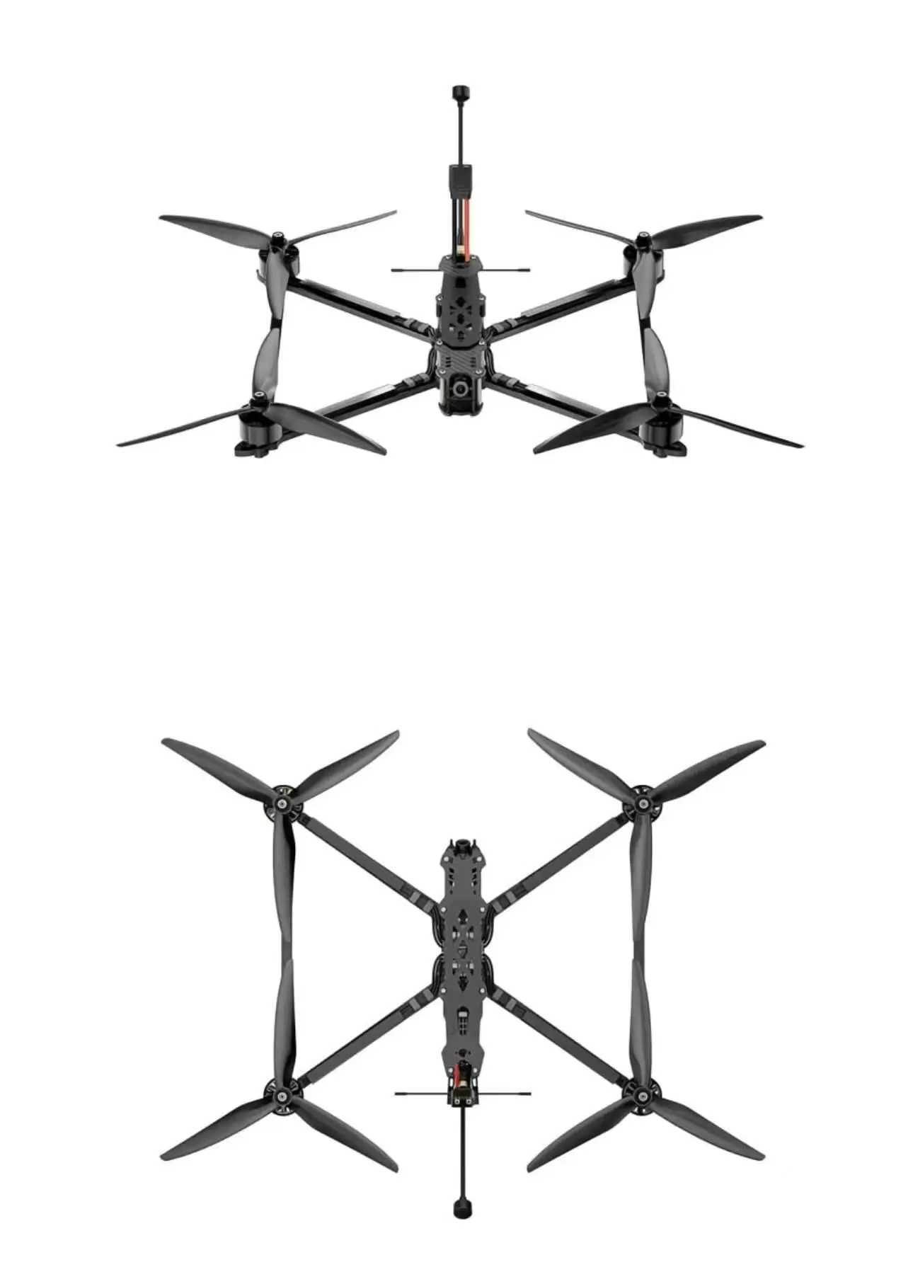 AI 유도 및 광섬유 전송 기능을 갖춘 13인치 FPV 드론 13B